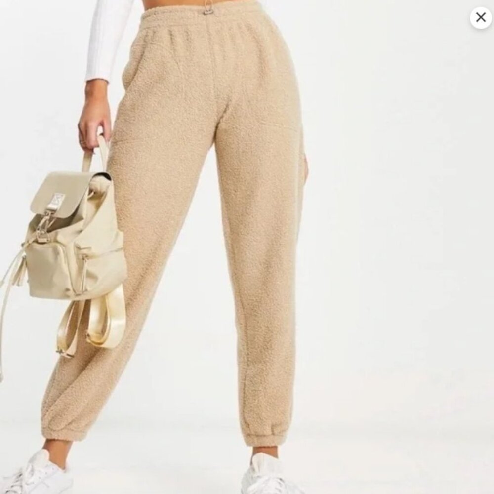 Abercrombie Sherpa Sunday Sweatpants - Size Medium - Light Brown